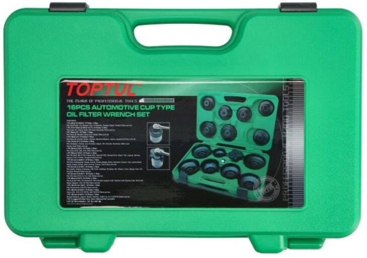 TOPTUL JGAI1601 Oil Filter Spanner Set