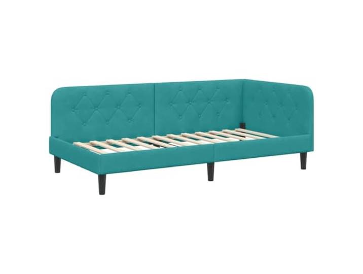 PUGYNBK Eckbettrahmen Tuquesa 100 x 200 cm Samt Wendbare Armlehnen, ausziehbares Schlafsofa, platzsparend, moderner Stil