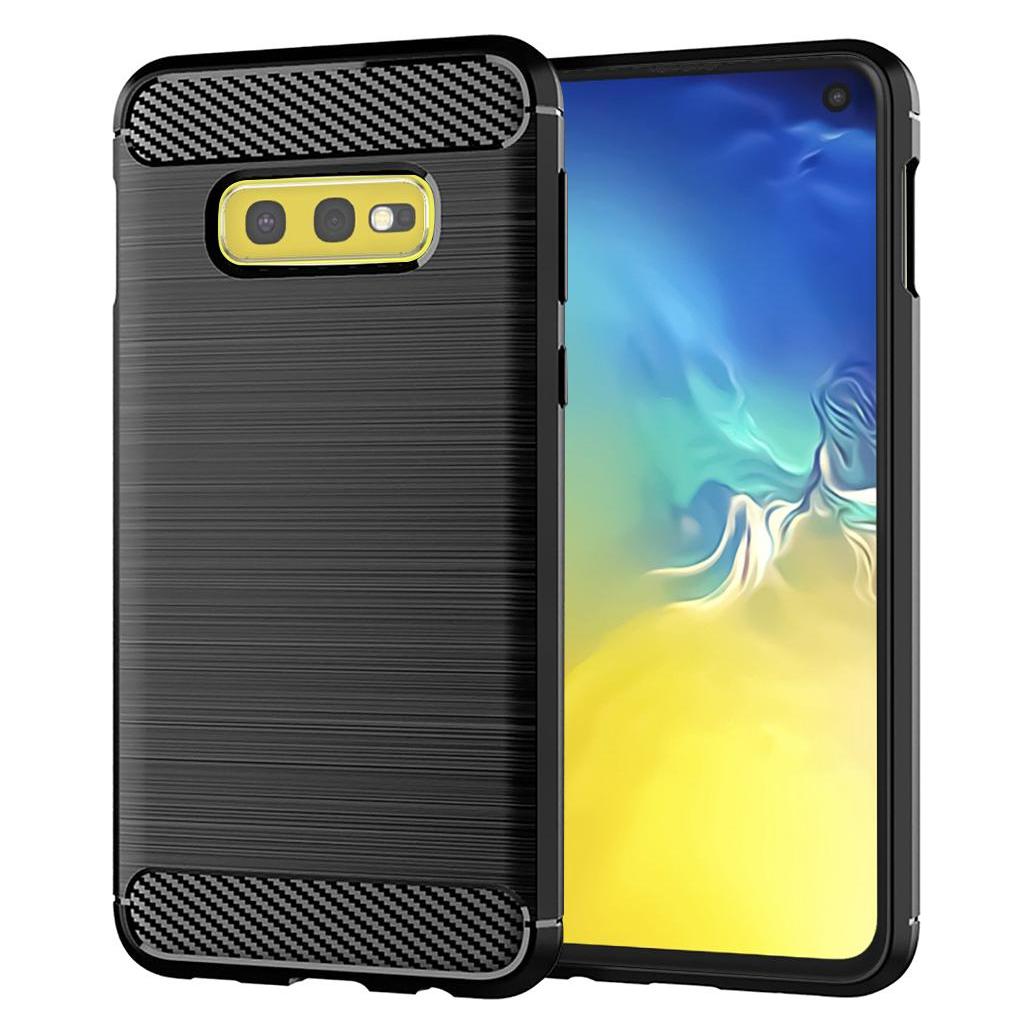 Techsuit - Carbon Silicone - Samsung Galaxy S10e - Black (Samsung Galaxy S10e) (56365391)