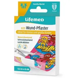 Lifemed Kids Wund-Pflaster 0,5 m x 6 cm farbig "Ninjas" 120 Stück