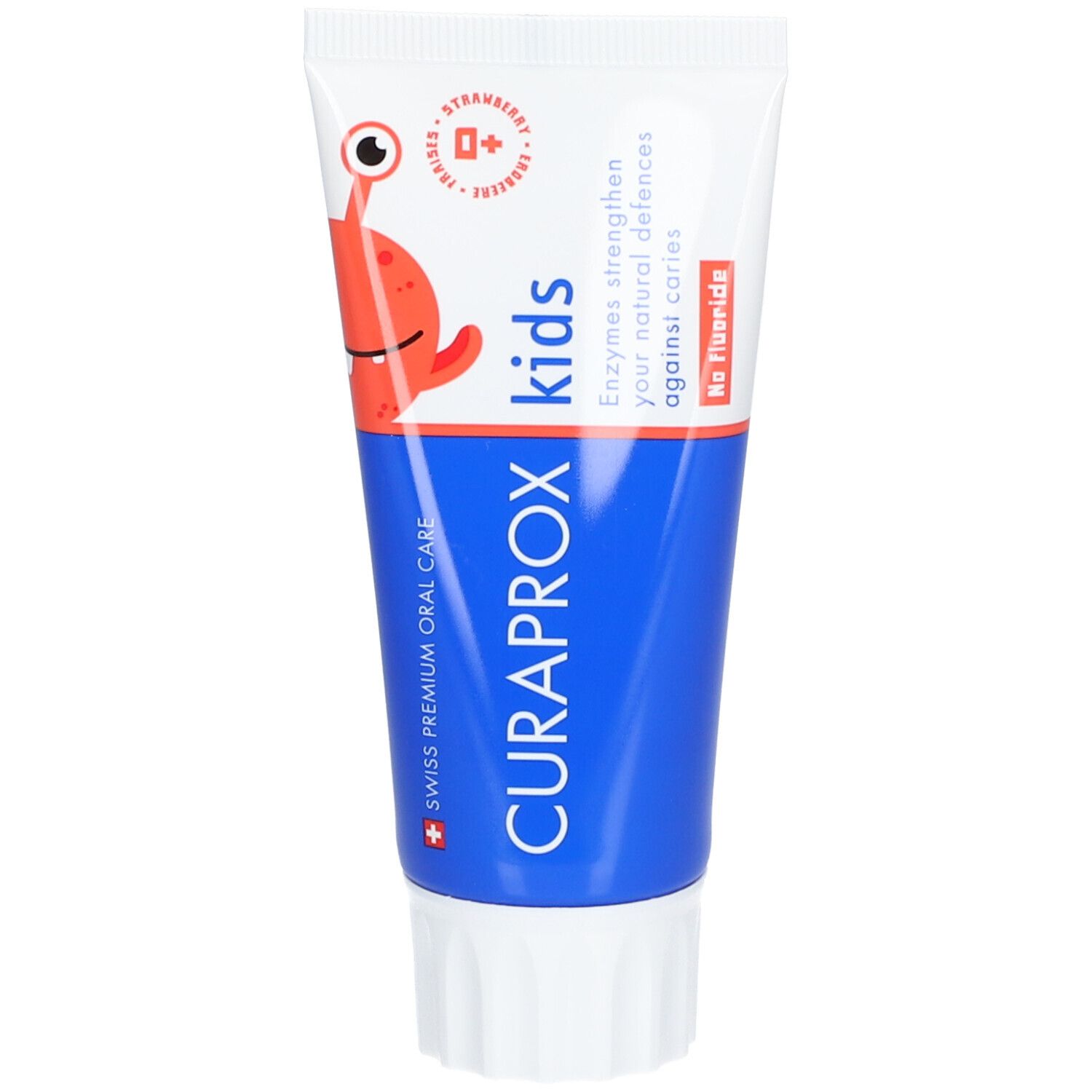 Curaprox kids Kinderzahnp Erdbeere o Fluorid 60 ml Paste
