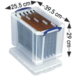 Really Useful Box Ablagebox 19 Liter transparent, 39.5x29x22.5 cm