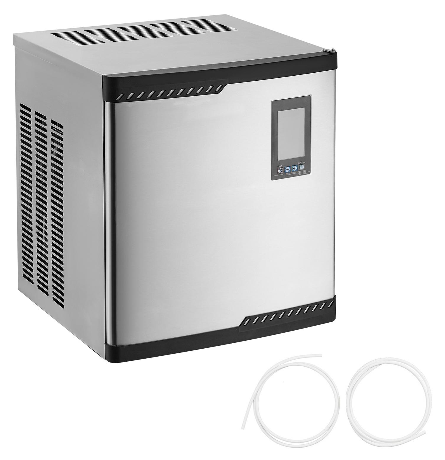 SucceBuy Gewerbliche Eismaschine - Edelstahlgerät mit einer Kapazität von 136 kg/Tag, ausgestattet mit intelligentem Bedienfeld, Selbstreinigungsfunktion und einstellbarer Eisdicke, ideal für Restaurants, Bars, Cafés und Hotels - Nur Gerät
