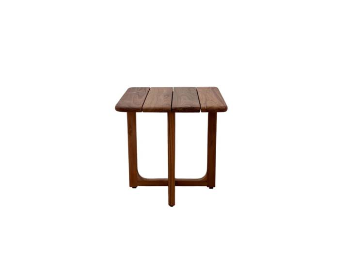 Table d'appoint carrée en bois de teck