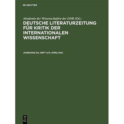 April/Mai, Gebundene Ausgabe von , De Gruyter, 978-3-11-248791-4