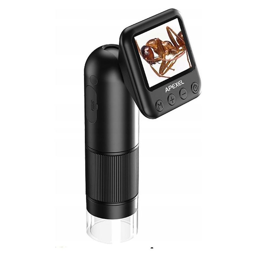 Apexel Mikroskop Cyfrowy 400-800x + Ekran Lcd 2" / Filmy Zdjęcia Hd 720p / Ms008 (30334703)