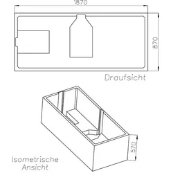 Neuesbad Wannenträger für Keramag Acanto Duo 1900x900 SW10396