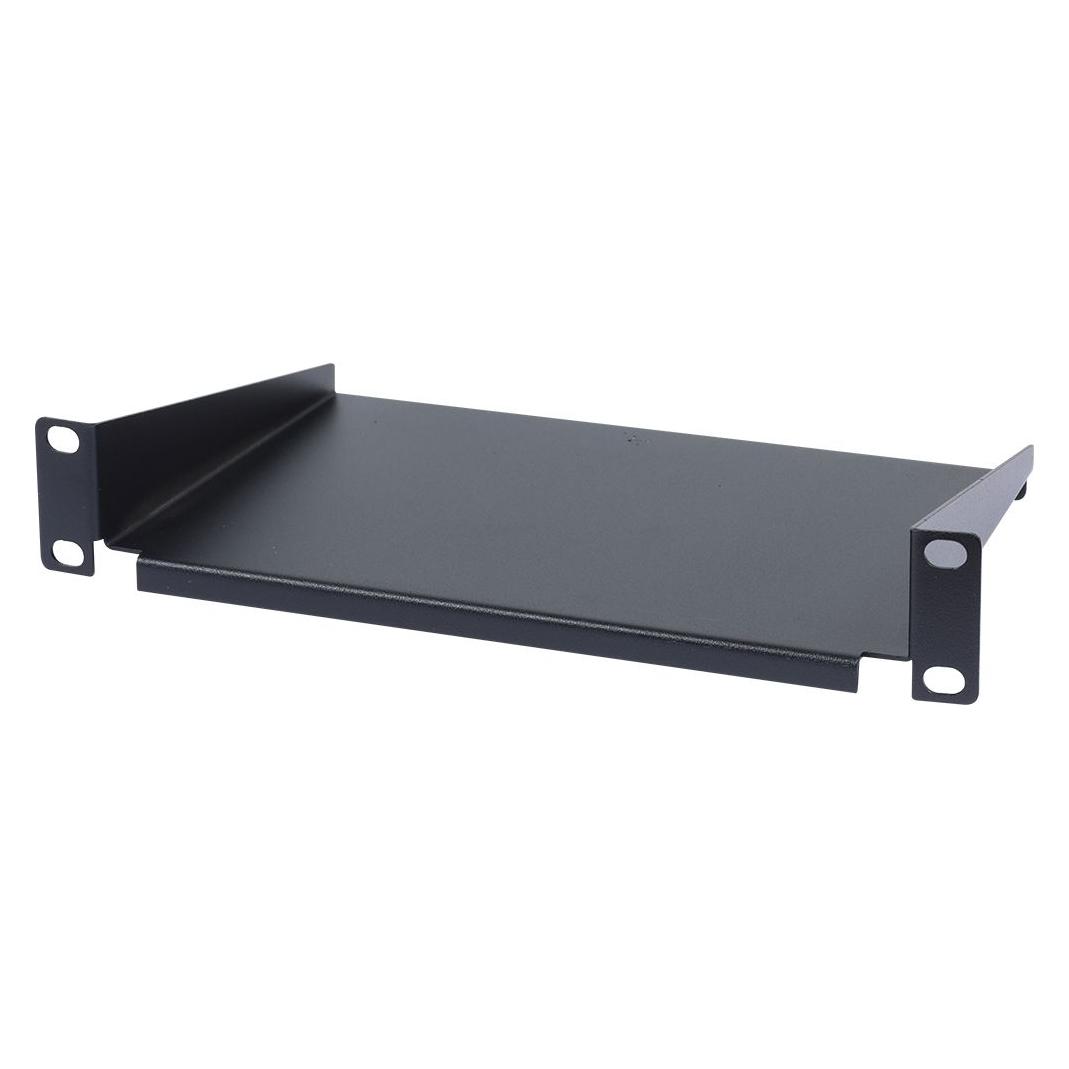 Allnet 10zbh. Fachboden, T150mm/1HE, Schwarz, Frontmontage (ALL-S0002262)