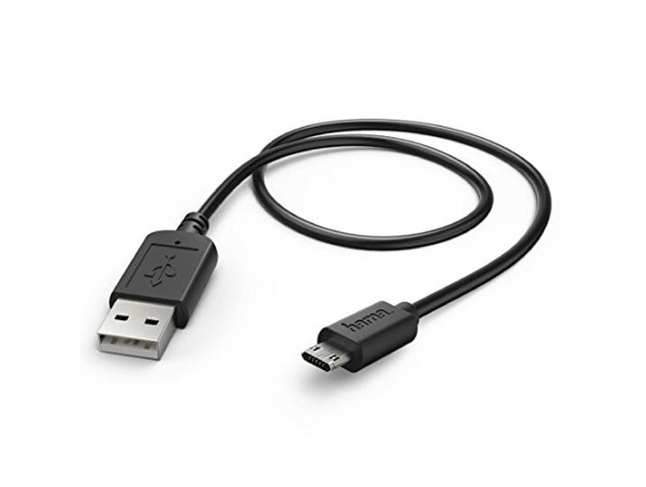Hama Oplaad-/datakabel, micro-USB, knikbescherming, zwart