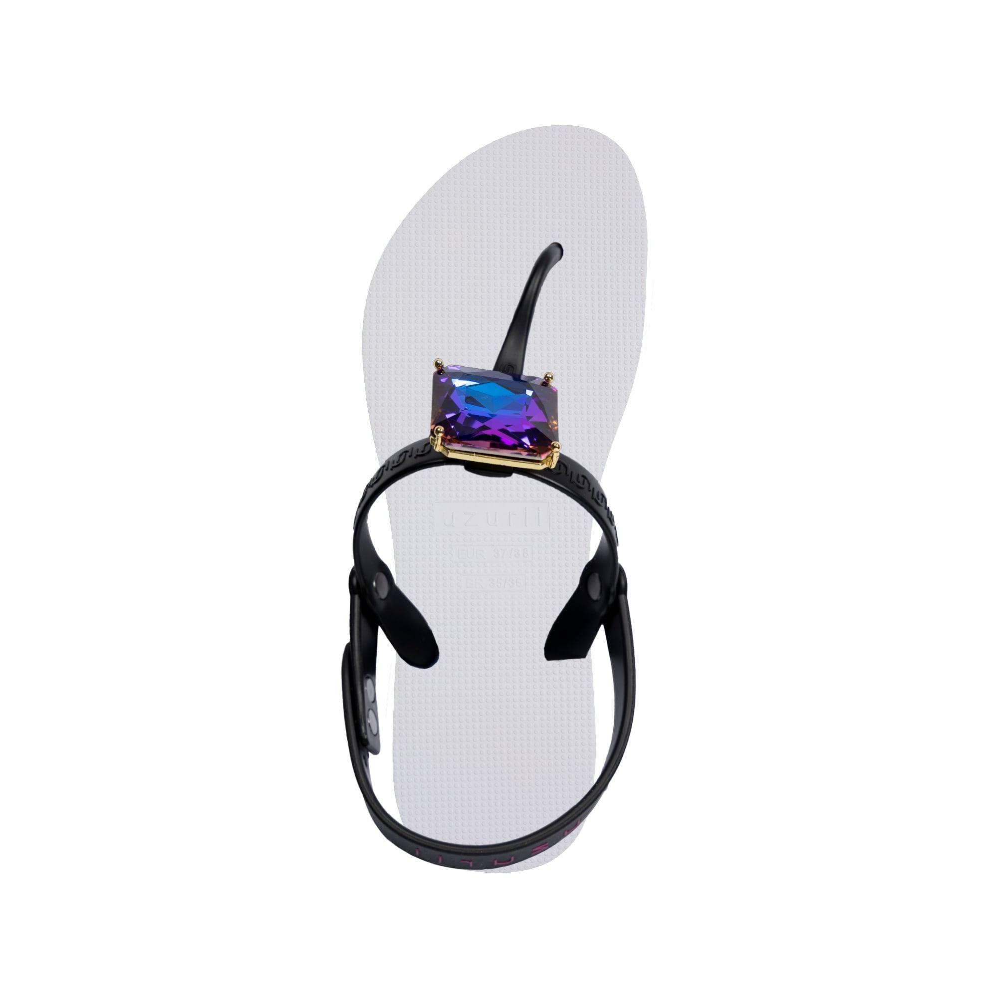 Selena Diamond Blue Flip Flop wit