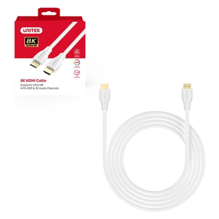 Unitek Kabel HDMI 2.1 8K HDR biały 2m (2 m) (C11099AWH03-2M)