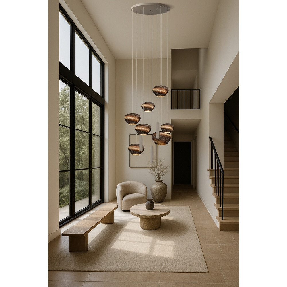 Masterlight Hanglamp Carta Trendy met Think Paper kappen - Beige/Zand