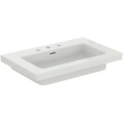 Ideal Standard Möbelwaschtisch Extra, weiß, 810x510x150 mm, 3 Hahnlöcher mit Überlauf
