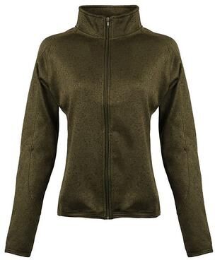 Burnside 5901 Women's Sweater Knit Jacket in Military Green size Small   Polyester fleece B5901, 5901J1
