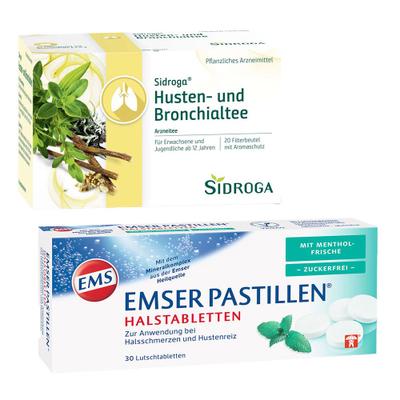 Erkältungsset - Sidroga Tee & Emser Pastillen 1 St Set