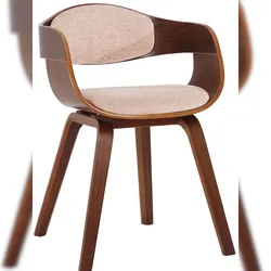 PROREGAL Besucherstuhl BANGKOK Stoff HxBxT 73x49x46cm Stoff Walnuss/Creme Konferenzstuhl