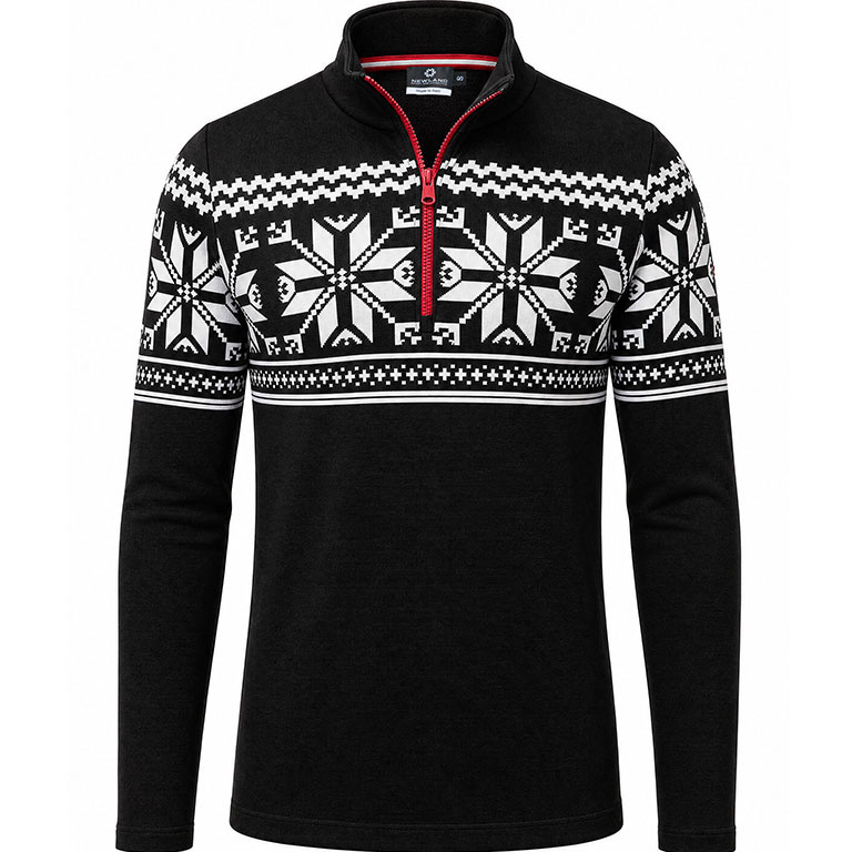 Newland Herren gestricktes Funktionsshirt MAYO black/white - L