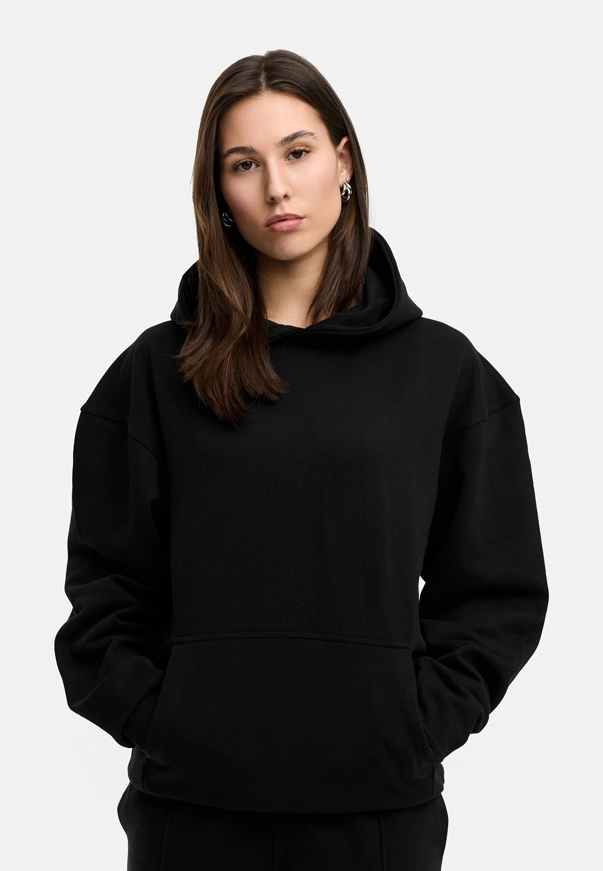 Hoodie DAILY COTTON "Daily Cotton Kapuzenpullover OVERSIZE HOODIE", Kinder, Gr. XXL, schwarz, Obermaterial: 100% Baumwolle CO., Sweatshirts Hoodie