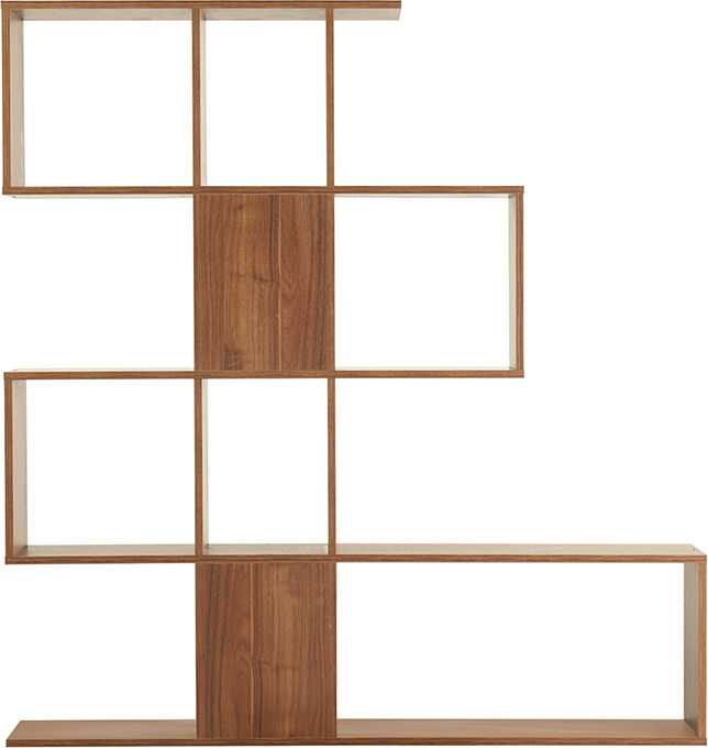 Miliboo Skandinavisches Bücherregal Raumtrenner Walnussfinish H147 cm COMO
