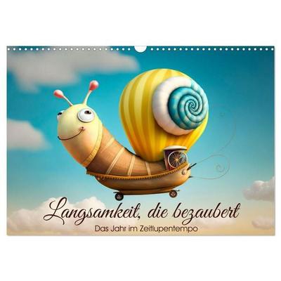 Langsamkeit, die bezaubert. Das Jahr im Zeitlupentempo. (Wandkalender 2027 DIN A3 quer), CALVENDO Monatskalender
