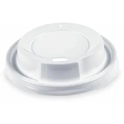 VEPATIM 200x Domdeckel weiß für Pappbecher und Mehrwegbecher mit O 80mm