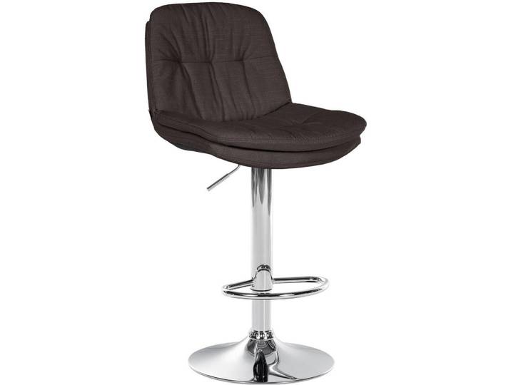 CLP Barhocker Stoff Dunkelgrau, Textil, 46x92x54 cm, Esszimmer, Barmöbel, Barhocker
