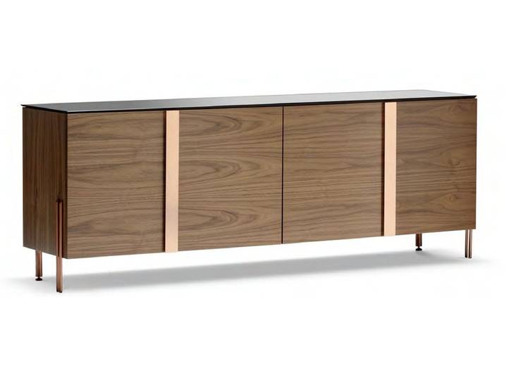 Xlmoebel Sideboard Braune Holz-Konsole von XLMOEBEL mit vier Türen und elegantem Design (1 St., Konsole), Made in Europa