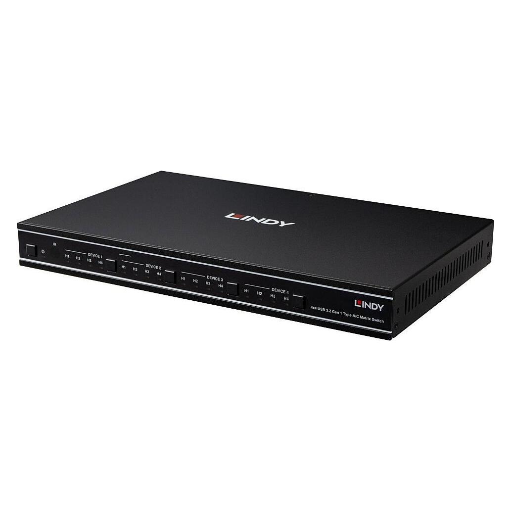 Lindy 4X4 USB 3.2 G1 TYPE A/C MATR SW (43429)