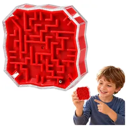 Labyrinth, Logik, Spiel, Mit, Rot, Ball