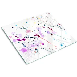 GLASPLATTE 60x52 cm Abstrakte Flecken