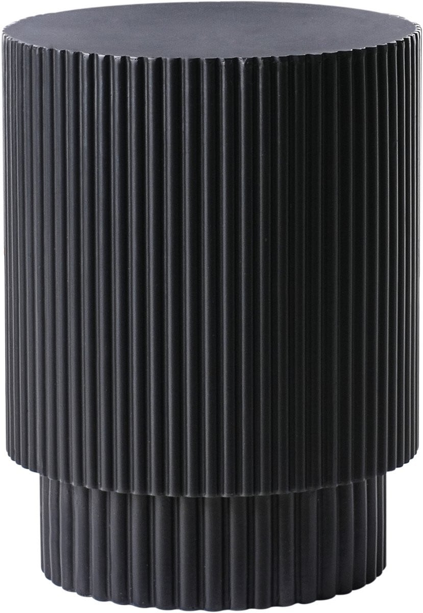 Beliani Bijzettafel Zwart Lichtbeton