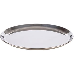 APS Serviertablett Kaffeehaus, 30148, rund, Ø 27cm, aus Edelstahl, silber hochglanzpoliert