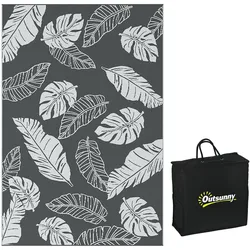 OUTDOORTEPPICH, Kunststoff, Grau+Weiß