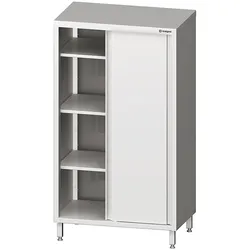 Stalgast Edelstahl Hochschrank mit Schiebetüren, 800x700x1800 mm, verschweißt