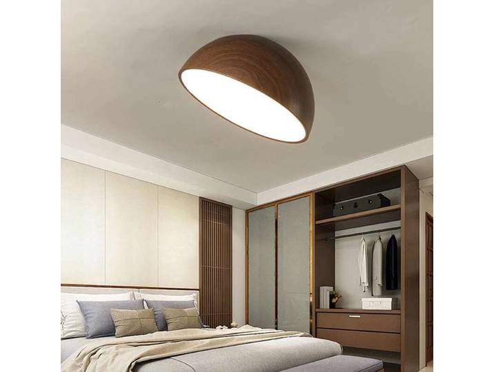 Noyer LED plafonnier rétro spectre complet Protection des yeux chambre lampe entrée Foyer couloir luminaire nouveau lustre