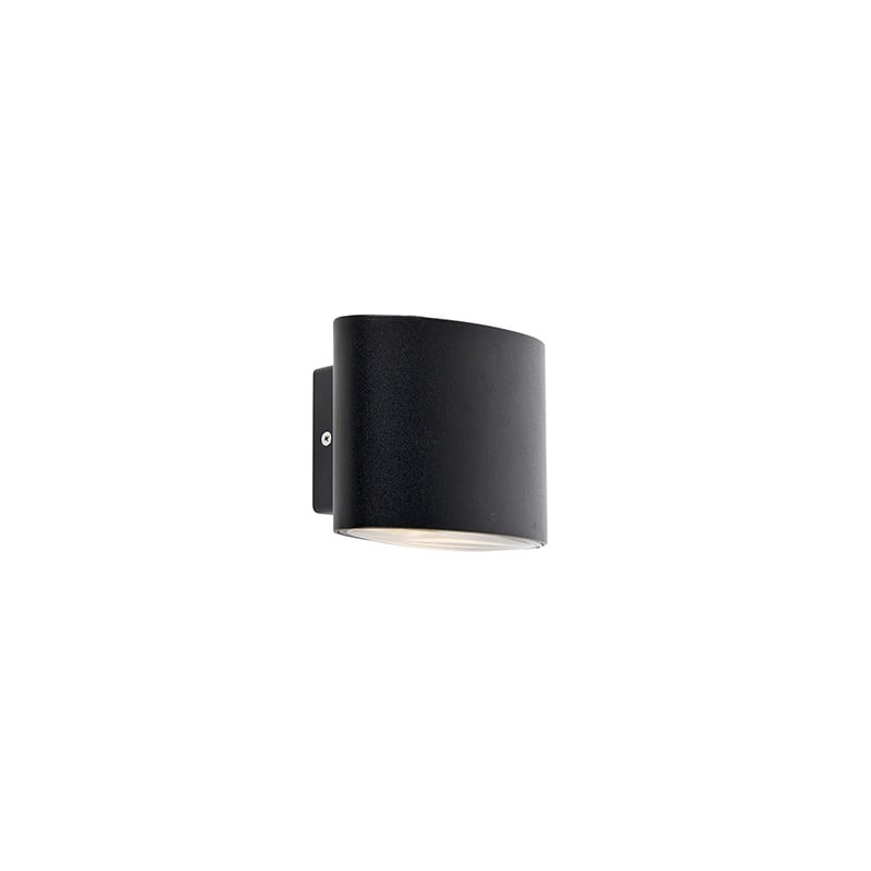 Qazqa Moderne Buitenwandlamp Zwart met LED Up & Down Lichteffect IP44