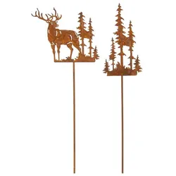 Rost-Stecker "Wald", 2 Stück