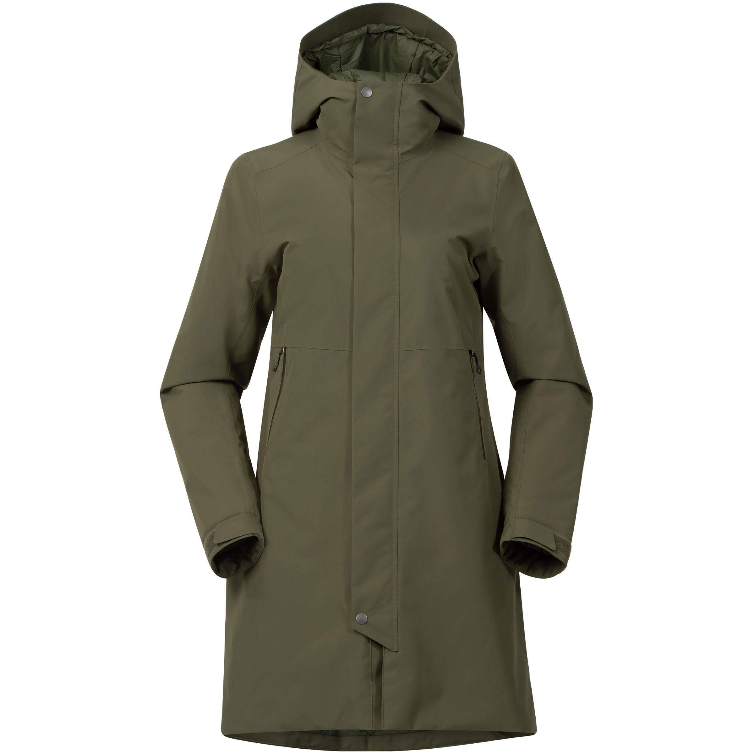 Bergans Urban Insulated Shell Mantel Damen Winterjacke oliv Größe M Lifestyle Elastisch Wasserabweisend