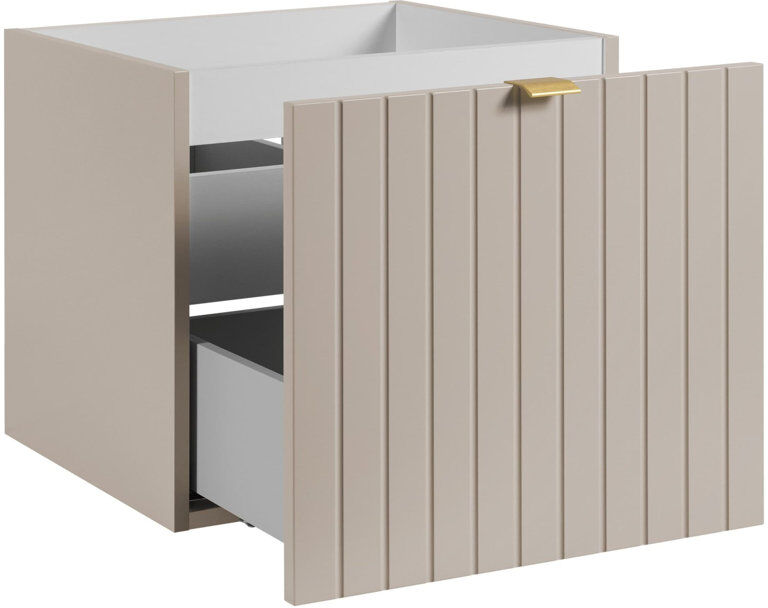 Metro 491 mm Wall Mounted Single Double Bathroom Vanity Base Cashmere 430cm H X 491cm W X 416cm D