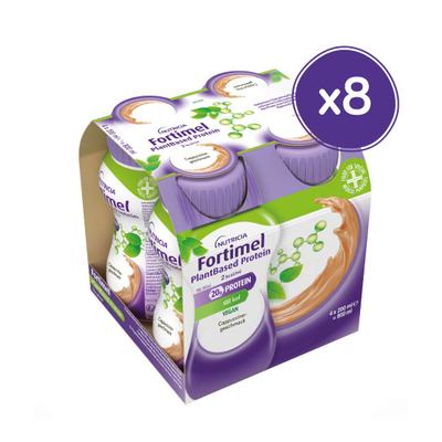 Fortimel PlantBased Protein 2 kcal Cappuccino 8x4x200 ml Flüssigkeit
