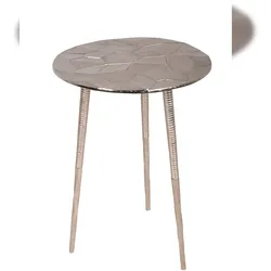 DELUKE Beistelltisch KAI Aluminium Silber 55x40x40cm Couchtisch Sofatisch Abstelltisch