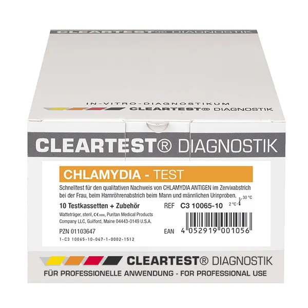 Servoprax GmbH Cleartest Chlamydia Schnelltest ohne Inkubieren – 10 Tests C3 10065-10