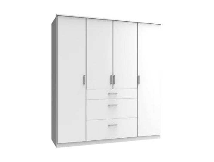 M Möbel-Direkt Deutschlands schnelle Möbel Kleiderschrank Click in Weiß 179 cm Breite, ohne Spiegel
