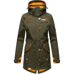 MARIKOO Damen Outdoor Softshell Jacke mit abnehmbarer Kapuze Soulinaa