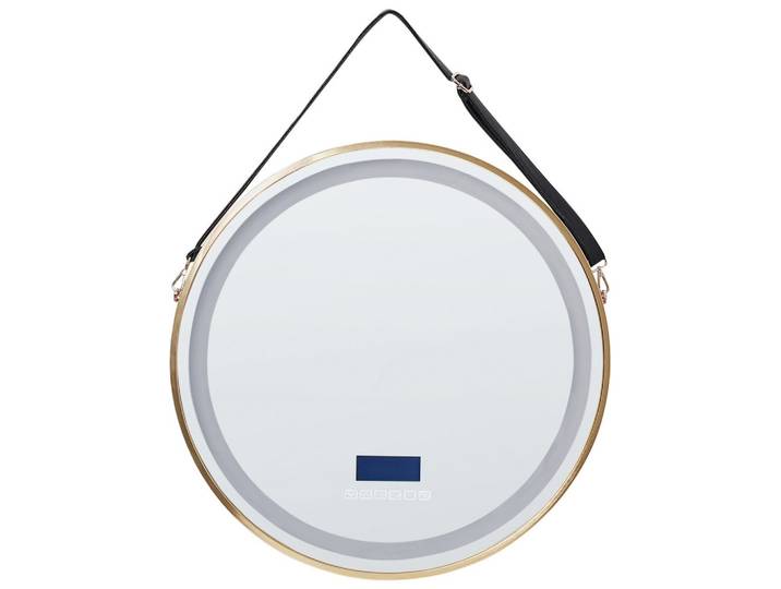 LED-BADEZIMMER-SPIEGEL 60/60 cm mit Bluetooth-Lautsprecher Gold Darois