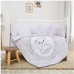 Lorelli, Kinderbettwäsche, Babybettwäsche-Set 5-tlg. (140 x 95 cm, 43 x 35 cm)