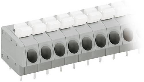 WAGO 804-104 Federkraftklemmblock 2.50mm² Polzahl 4 Grau, Weiß