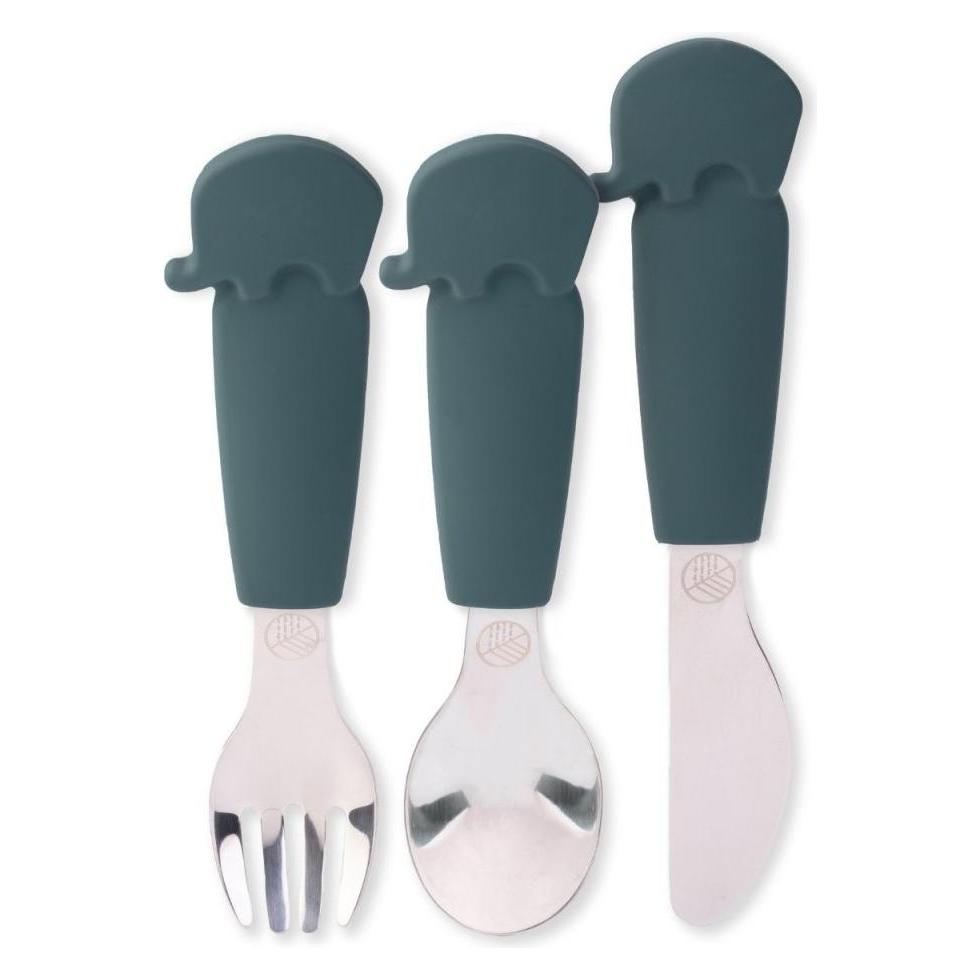 Eco rascals Kinderbesteck Set 3-teilig, Elefant petrol (ECO000022)