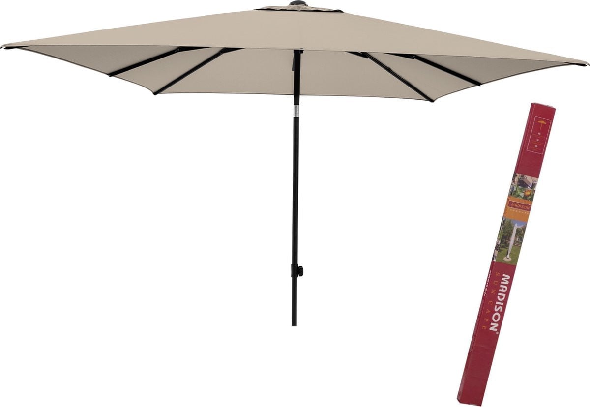 Madison Corsica Rechthoekige Parasol met Hoes - Ecru - 200 x 250 cm