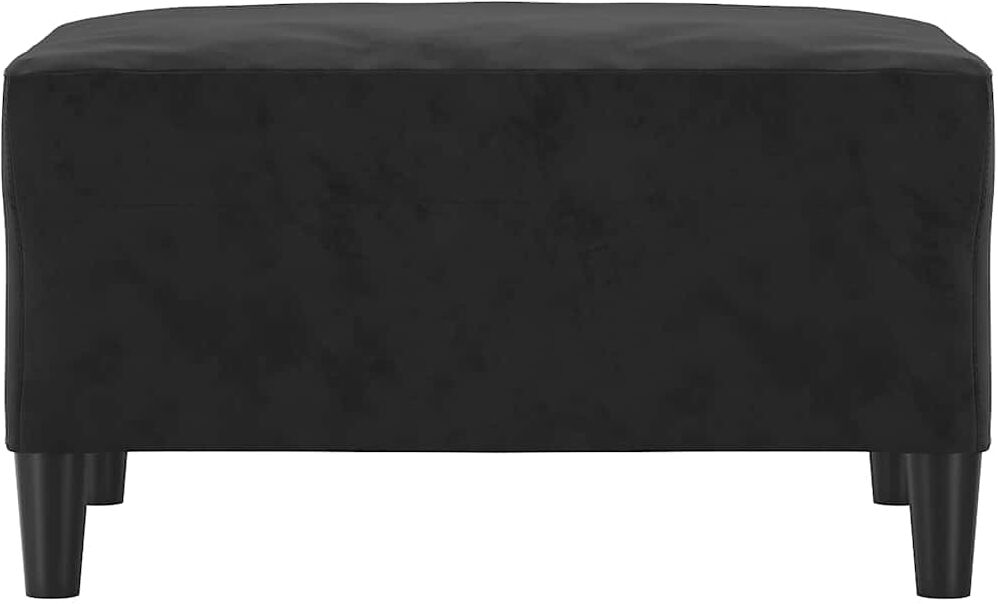 vidaXL Repose-pied Noir 70x55x41 cm Velours